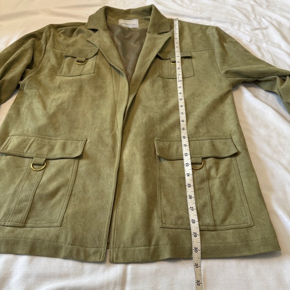 Andersen & Lauth One Size Green Suede Jacket ~ Chore Utility Boho Modern - Picture 8 of 9